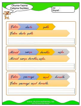 ç sesi Çalışma Sayfaları